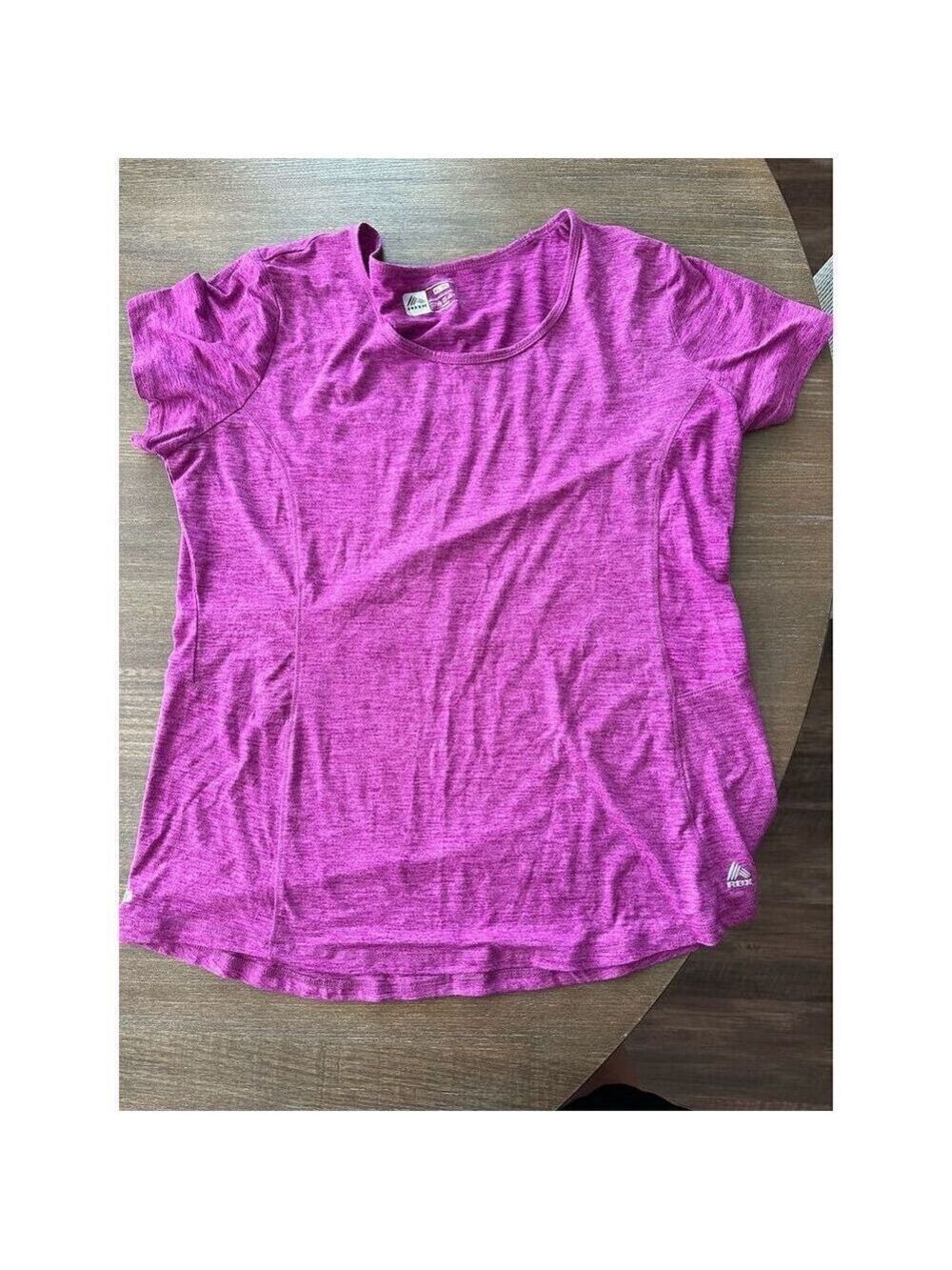 RBX Women's Activewear T-Shirt Pink Heather XL Moisture-Wicking Quick-Drying
